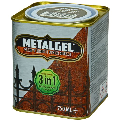 Metalgel metaallak brons glans zijdeglans 750ml