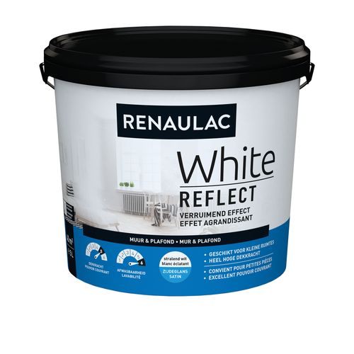 Renaulac Latex White Reflect Zijdeglans Wit 5l