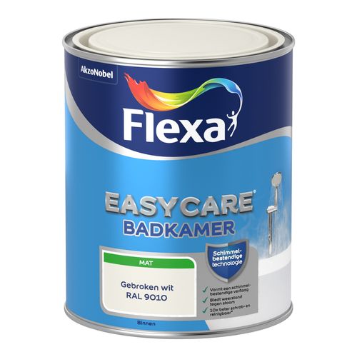 Flexa Muurverf Easycare Badkamer Ral 9010 1l