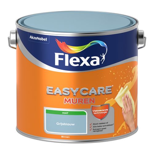 Flexa Muurverf Easycare Muren Mat Grijsblauw 2,5l