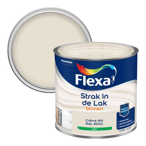 Flexa Strak In De Lak Mat Crème Wit/ral9001 0,25l