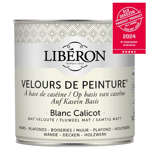 Libéron Muurverf Velours De Peinture Blanc Calicot Fluweel Mat 500ml