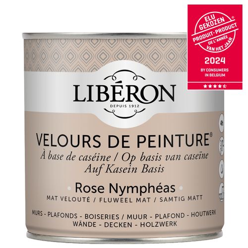Libéron Muurverf Velours De Peinture Rose Nymphéas Fluweel Mat 500ml