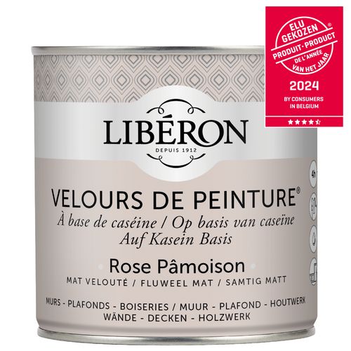 Libéron Muurverf Velours De Peinture Rose Pamoison Fluweel Mat 500ml