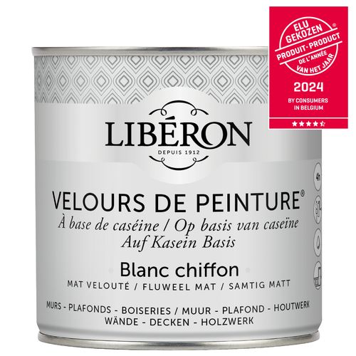 Libéron Muurverf Velours De Peinture Blanc Chiffon Fluweel Mat 500ml
