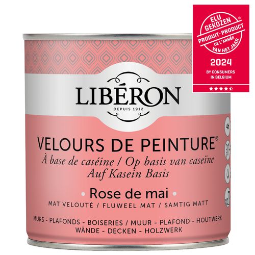 Liberon Velours De Peinture Muurverf Op Basis Van Caseïne 0,5l Fluweel Mat Grès Rose