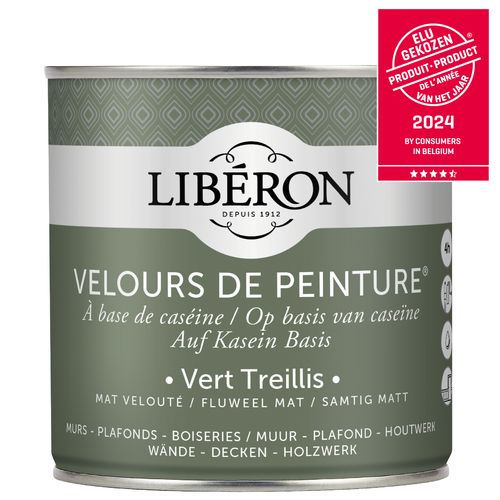 Liberon Velours De Peinture Muurverf Op Basis Van Caseïne 0,5l Fluweel Mat Vert Herbarium