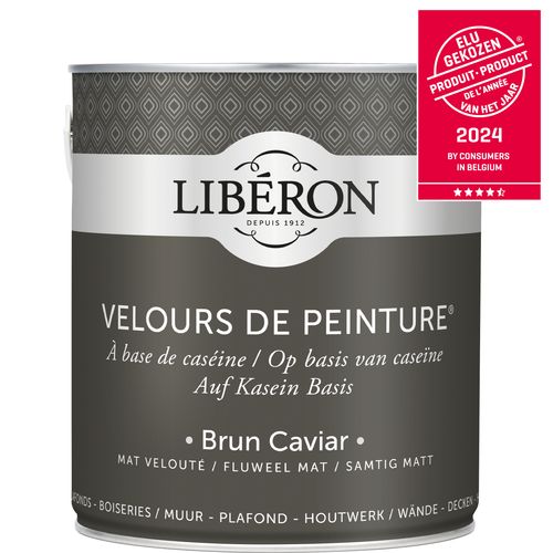 Libéron Muurverf Velours De Peinture Brun Caviar Fluweel Mat 2,5l