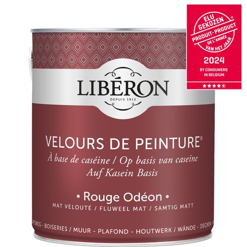 Libéron Muurverf Velours De Peinture Rouge Odéon Fluweel Mat 2,5l