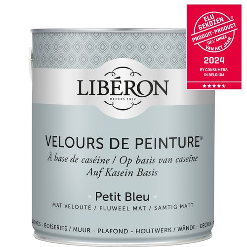 Libéron Muurverf Velours De Peinture Petit Bleu Fluweel Mat 2,5l