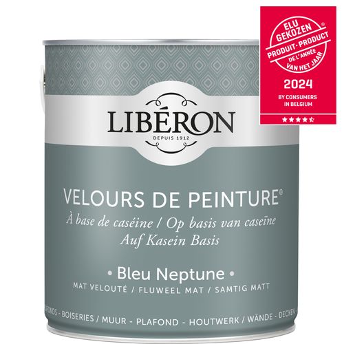 Libéron Muurverf Velours De Peinture Bleu Neptune Fluweel Mat 2,5l