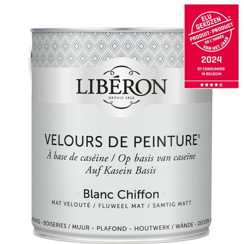 Libéron Muurverf Velours De Peinture Blanc Chiffon Fluweel Mat 2,5l