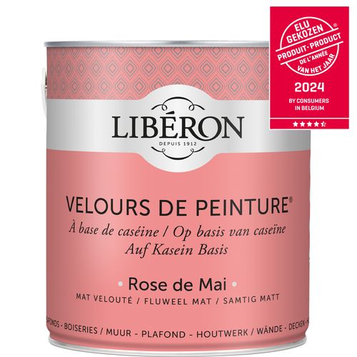 Liberon Velours De Peinture Muurverf Op Basis Van Caseïne 2,5l Fluweel Mat Grès Rose