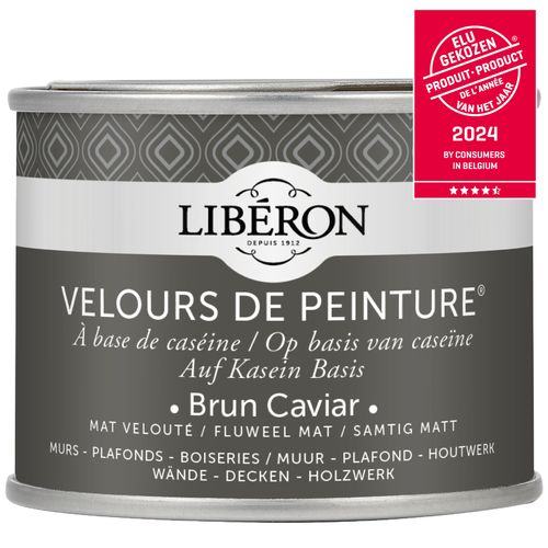 Libéron Muurverf Velours De Peinture Brun Caviar Fluweel Mat 125ml