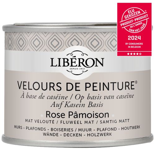 Libéron Muurverf Velours De Peinture Rose Pamoison Fluweel Mat 125ml