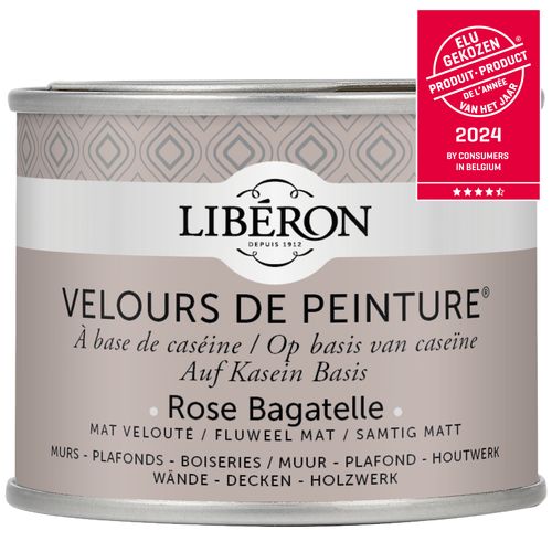 Libéron Muurverf Velours De Peinture Rose Bagatelle Fluweel Mat 125ml