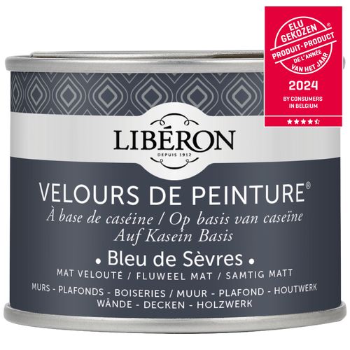 Libéron Muurverf Velours De Peinture Bleu De Sèvres Fluweel Mat 125ml