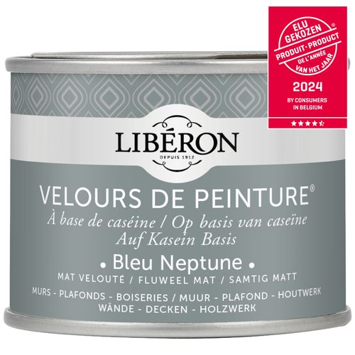 Libéron Muurverf Velours De Peinture Bleu Neptune Fluweel Mat 125ml