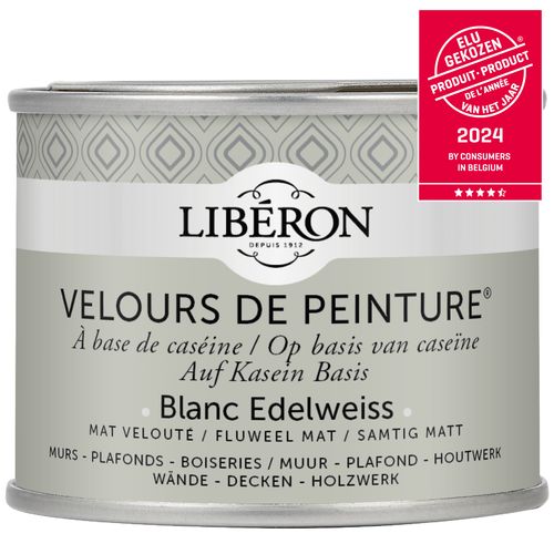 Libéron Muurverf Velours De Peinture Blanc Edelweiss Fluweel Mat 125ml