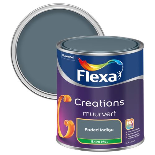 Flexa Creation Muurverf Faded Indigo Extra Mat 1l