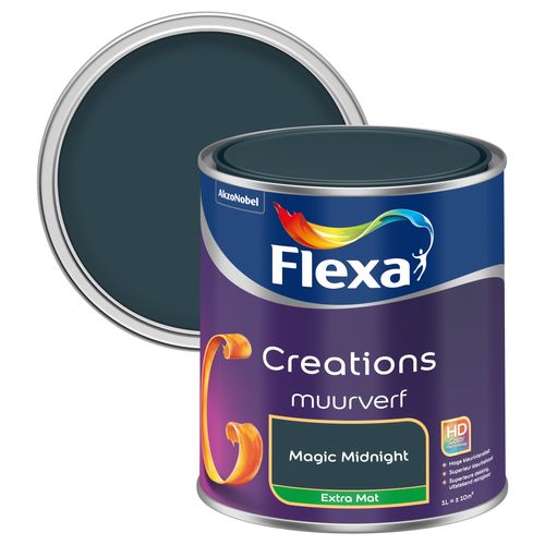 Flexa Creation Muurverf Magic Midnight Extra Mat 1l