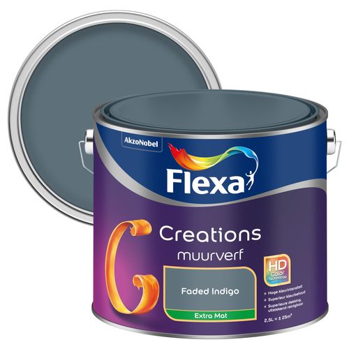Flexa Creation Muurverf Faded Indigo Extra Mat 2,5l