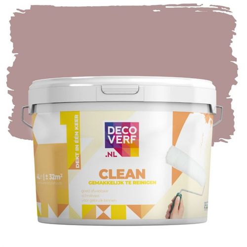 Decocerf Clean Muurverf Vorstelijk Roze, 4l