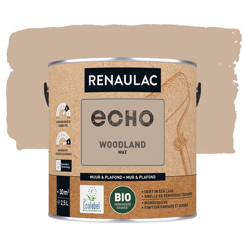 Renaulac Muur- En Plafondverf Echo Bio Woodland Mat 2,5l