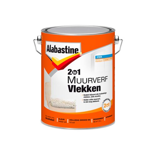 Alabastine Muurverf 2in1 Vlekken Wit 5l