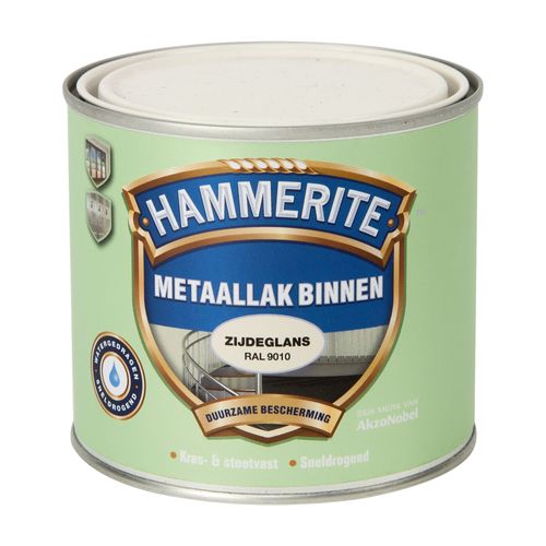 Hammerite Metaallak Binnen Ral9010 Zijdeglans 500ml