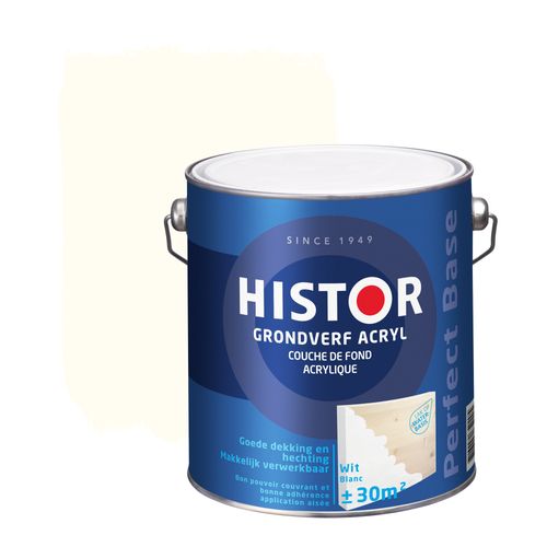 Histor Perfect Base Grondverf Acryl 7000 Wit 2,5l