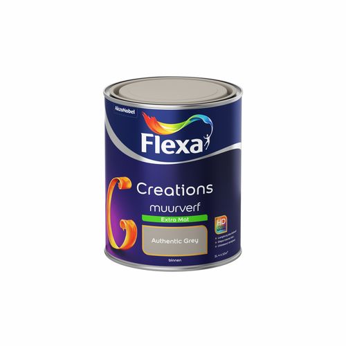 Flexa Muurverf Creations Extra Mat 3022 Authentic Grey 1l