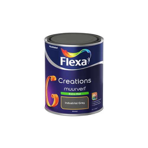Flexa Muurverf Creations Extra Mat 3036 Industrial Grey 1l