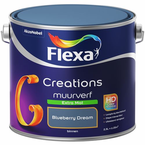 Flexa Muurverf Creations Extra Mat 3032 Blueberry Dream 2,5l