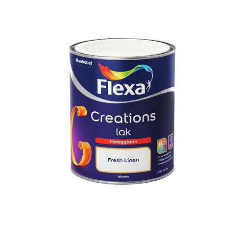 Flexa Lak Creations Hoogglans Fresh Linen 750ml