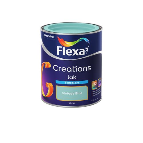 Flexa lak Creations zijdeglans vintage blue 750ml