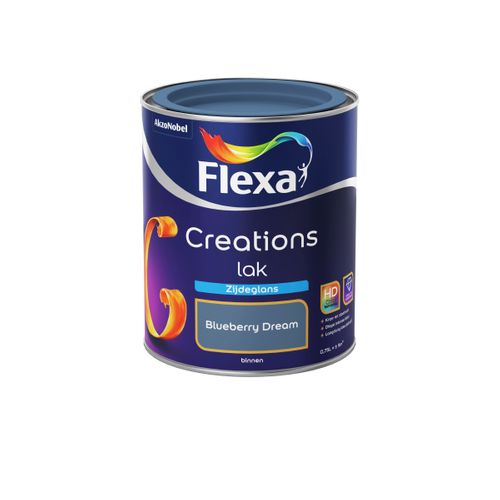 Flexa lak Creations zijdeglans blueberry dream 750ml