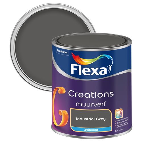Flexa Creations Muurverf Zijdemat 3036 Industrial Grey 1l