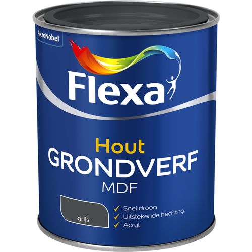 Flexa Mdf Grondverf Grijs 750ml
