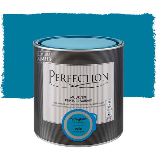 Perfection Muurverf Ultradekkend Zijdeglans Petrol Blue 2,5l