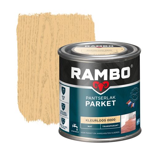 Rambo Pantserlak Parket Transparant Mat Kleurloos 0,25l