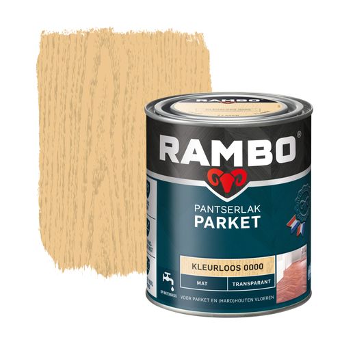 Rambo Pantserlak Parket Transparant Mat Kleurloos 0,75l