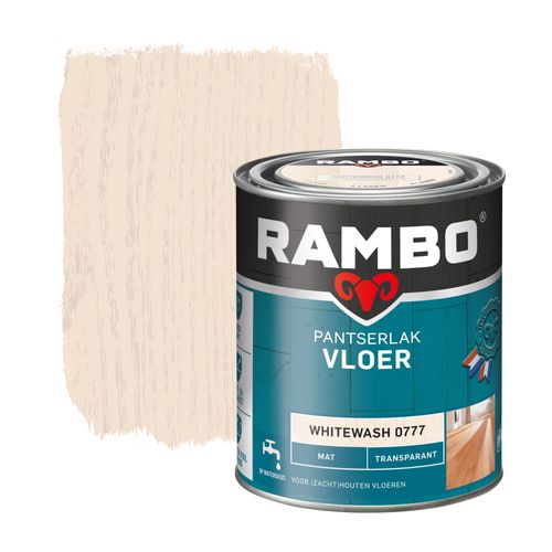 Rambo Pantserlak Vloer Transparant Mat Whitewash 0,75l