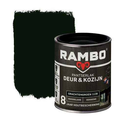 Rambo Pantserlak Deur En Kozijn Dekkend Hoogglans 1128 Grachtengroen 0,75l