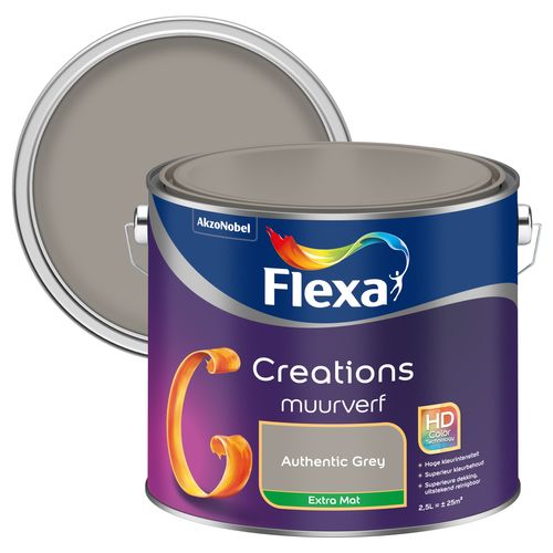 Flexa Muurverf Creations Extra Mat Authentic Grey 2,5l