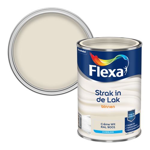 Flexa Strak In De Lak Zijdeglans Crème Wit Ral9001 1,25l